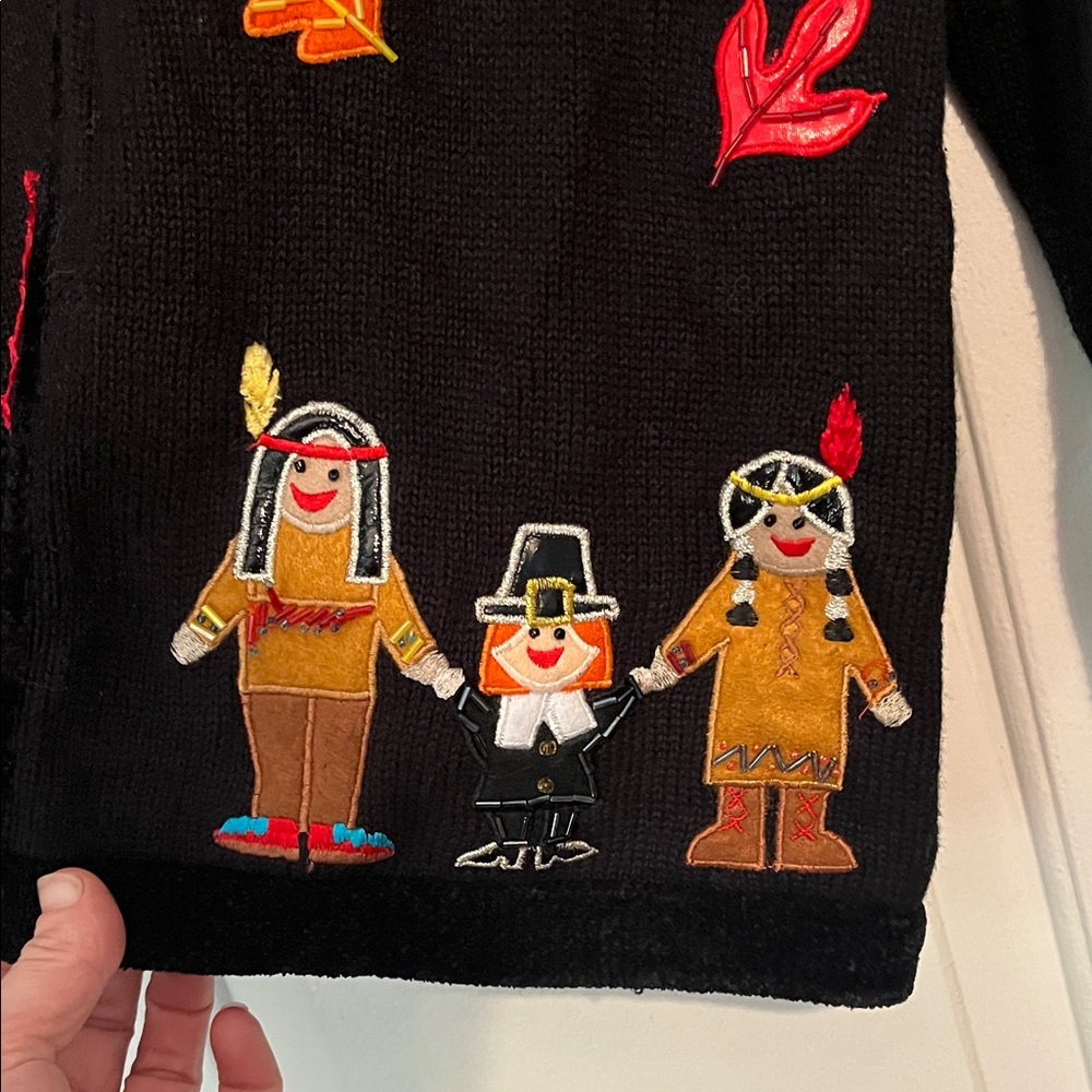 Jack B Quick Black Cardigan with Embroidery - Picture 6 of 7